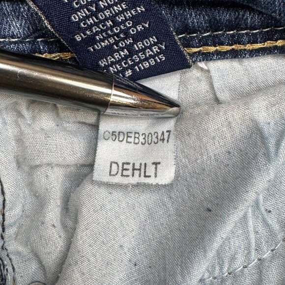 Reign Womens Blue Denim Skinny Leg Jeans Low Rise Stretch Pockets Size Curvy 3 - Picture 8 of 14